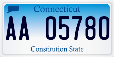 CT license plate AA05780