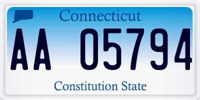 CT license plate AA05794