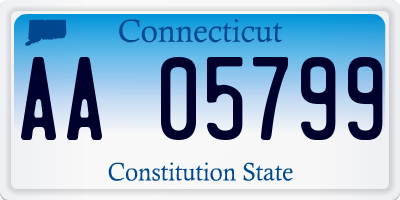 CT license plate AA05799