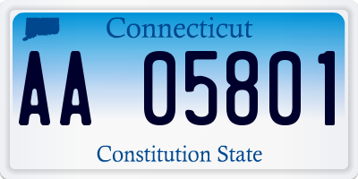 CT license plate AA05801