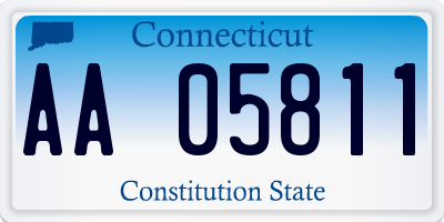 CT license plate AA05811