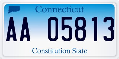 CT license plate AA05813