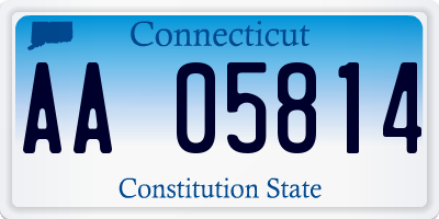 CT license plate AA05814