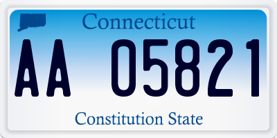 CT license plate AA05821