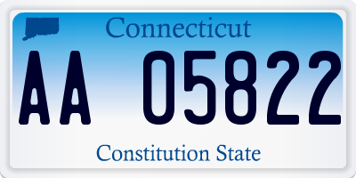 CT license plate AA05822