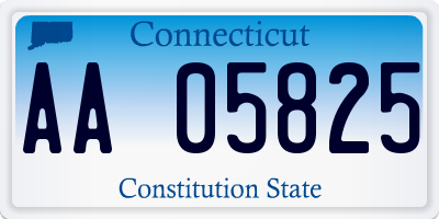 CT license plate AA05825