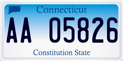 CT license plate AA05826