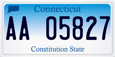 CT license plate AA05827