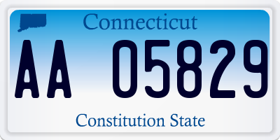CT license plate AA05829