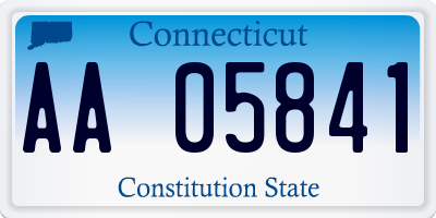 CT license plate AA05841