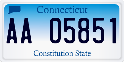 CT license plate AA05851
