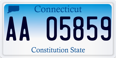 CT license plate AA05859