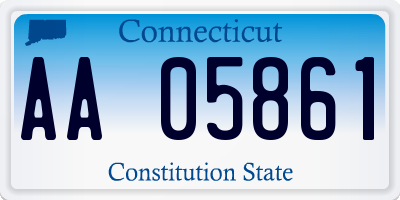 CT license plate AA05861