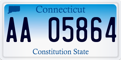 CT license plate AA05864