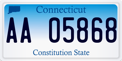 CT license plate AA05868