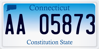 CT license plate AA05873