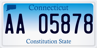 CT license plate AA05878