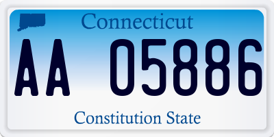 CT license plate AA05886