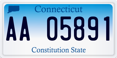 CT license plate AA05891