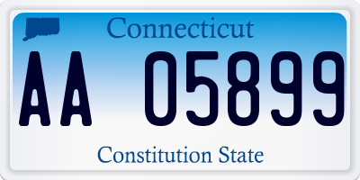 CT license plate AA05899