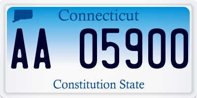 CT license plate AA05900