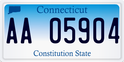 CT license plate AA05904