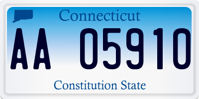 CT license plate AA05910