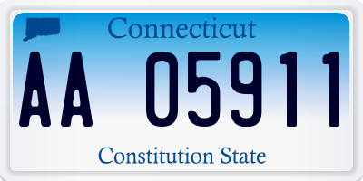 CT license plate AA05911