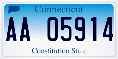 CT license plate AA05914