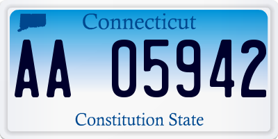 CT license plate AA05942