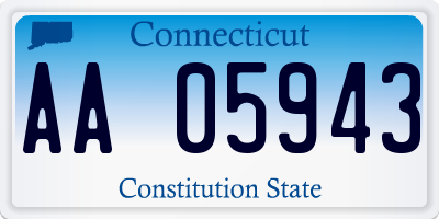 CT license plate AA05943