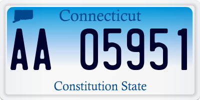 CT license plate AA05951