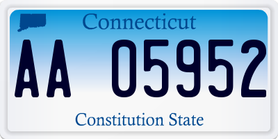 CT license plate AA05952
