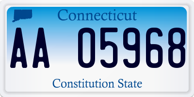 CT license plate AA05968