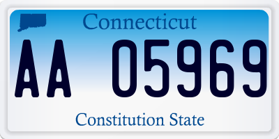 CT license plate AA05969