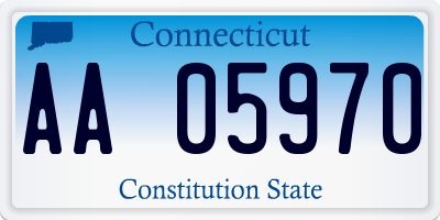 CT license plate AA05970