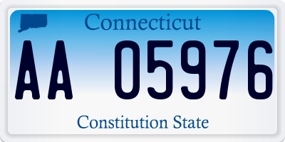 CT license plate AA05976