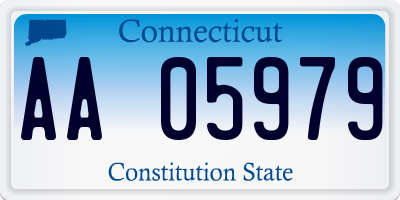 CT license plate AA05979