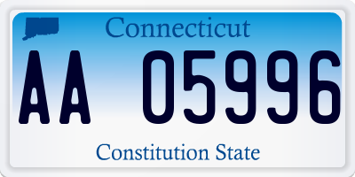 CT license plate AA05996