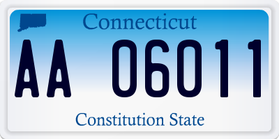 CT license plate AA06011