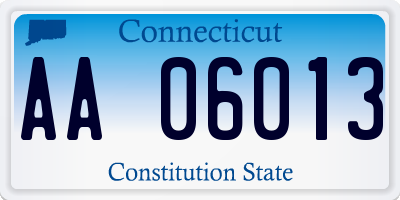 CT license plate AA06013