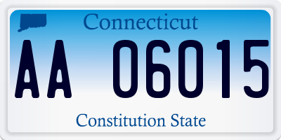 CT license plate AA06015