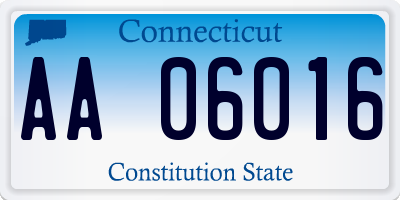 CT license plate AA06016