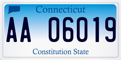 CT license plate AA06019