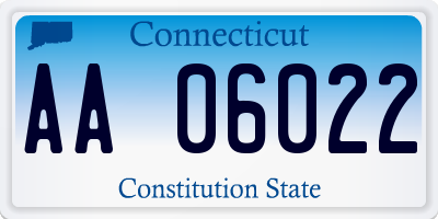 CT license plate AA06022