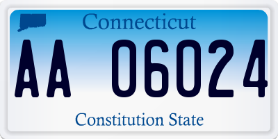 CT license plate AA06024