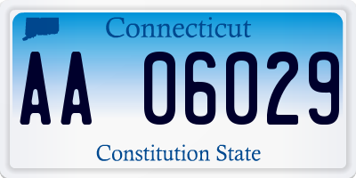 CT license plate AA06029