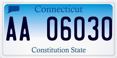 CT license plate AA06030