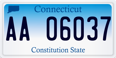 CT license plate AA06037