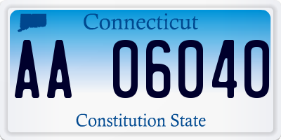 CT license plate AA06040